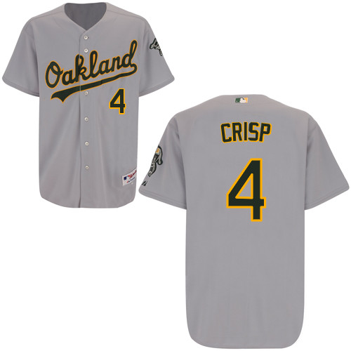 Coco Crisp #4 mlb Jersey-Oakland Athletics Women's Authentic Road Gray Cool Base Baseball Jersey